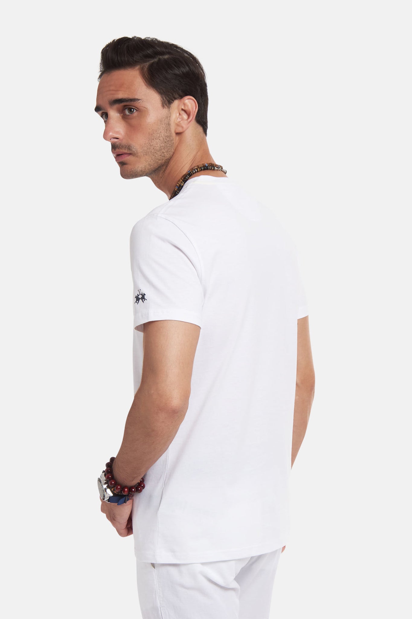 T-Shirt Mezze Maniche in Jersey / Bianco - Ideal Moda