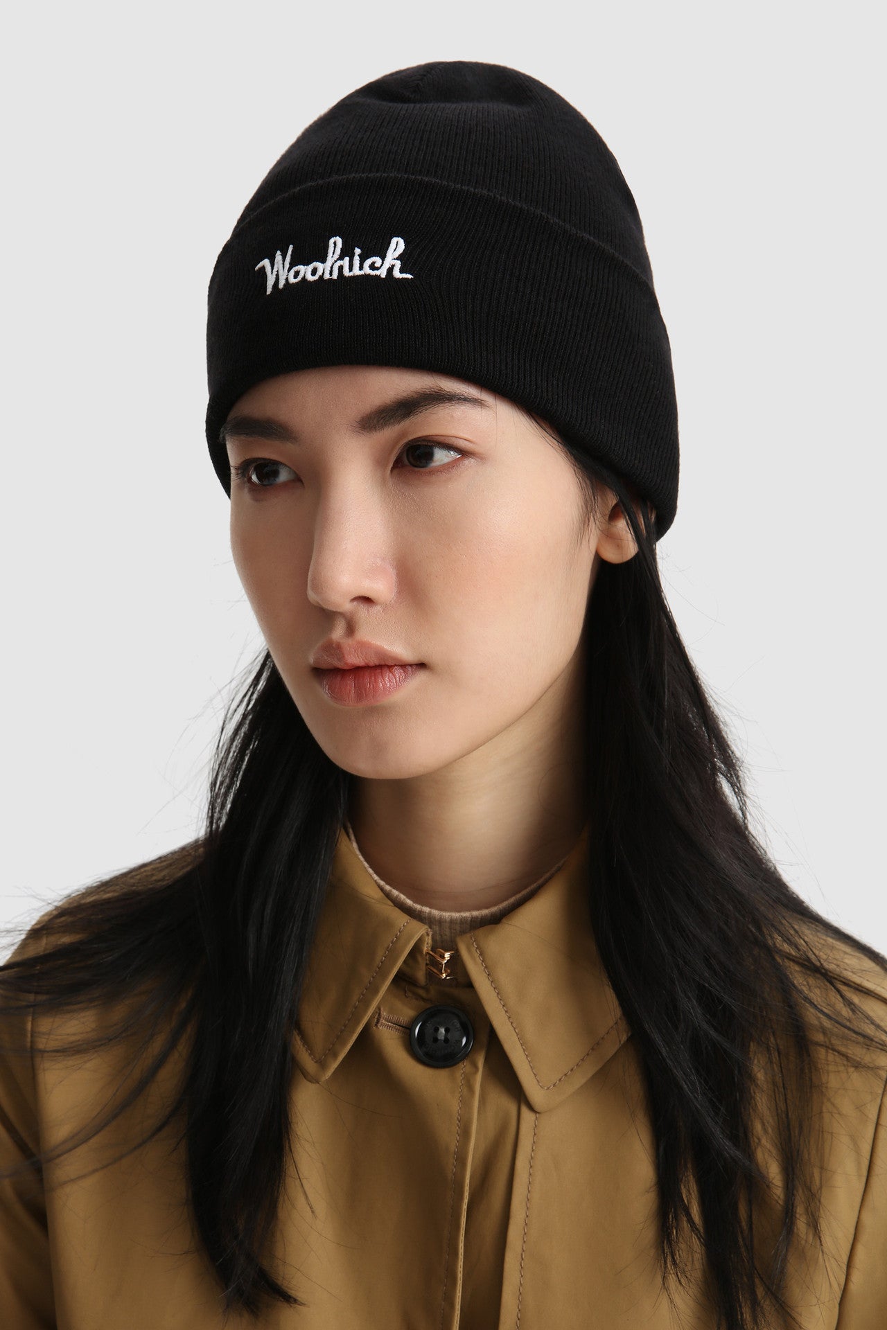 Berretto con logo Woolrich / Nero - Ideal Moda