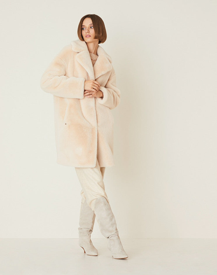 Cappotto in Ecopelliccia Manila Grace / Bianco - Ideal Moda