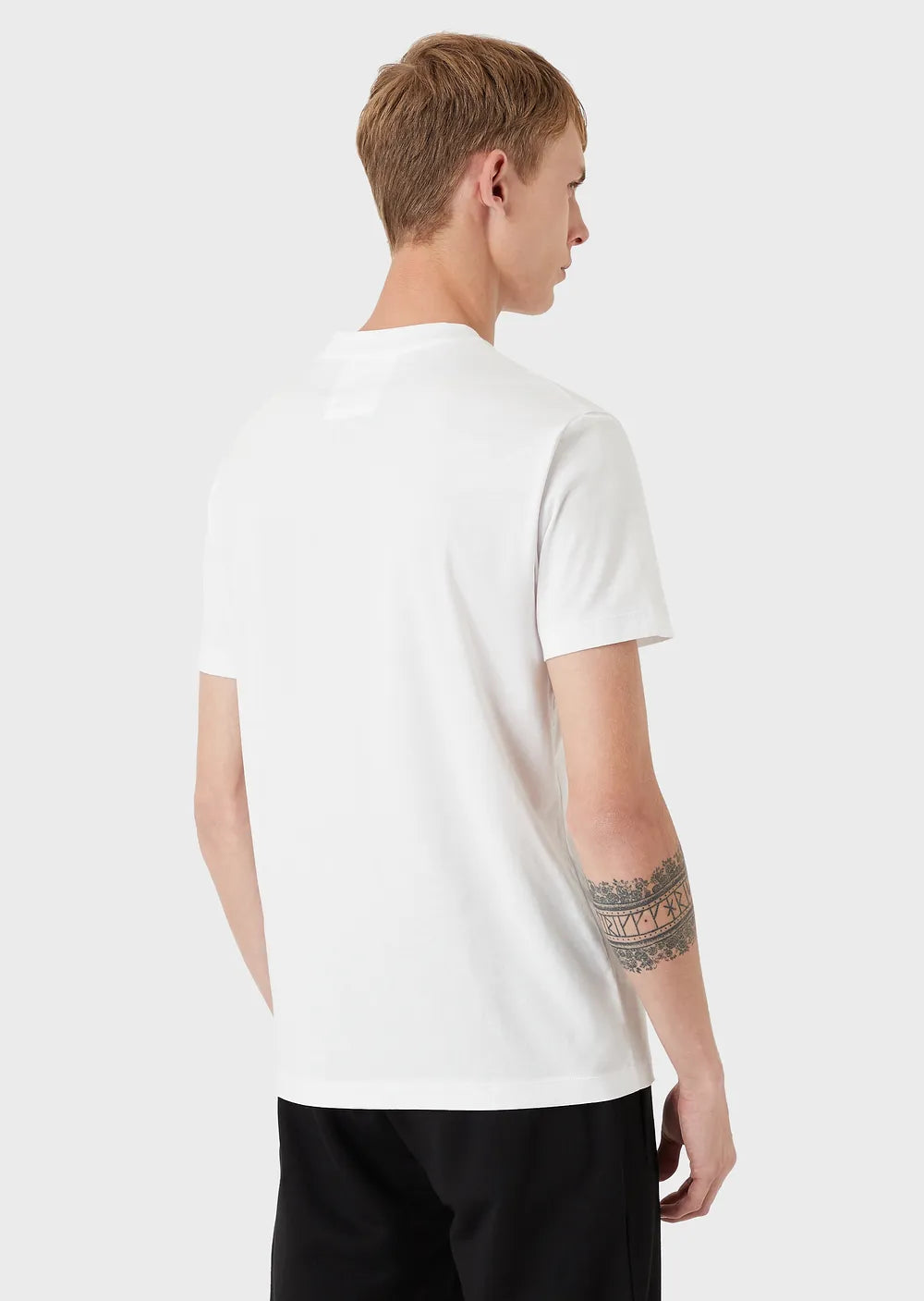 T-Shirt in Pima con Logo Emporio Armani / Bianco - Ideal Moda