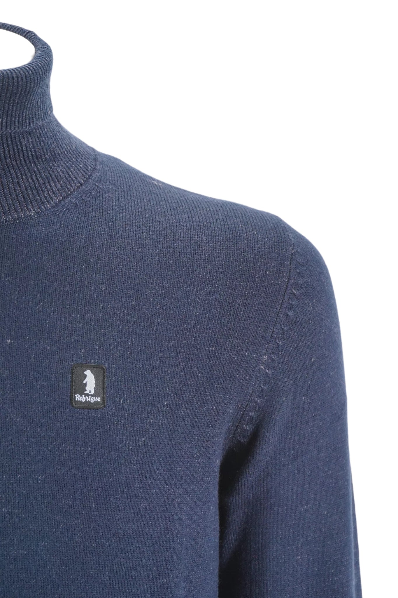 Maglia a Collo Alto con Logo Refrigue / Blu - Ideal Moda