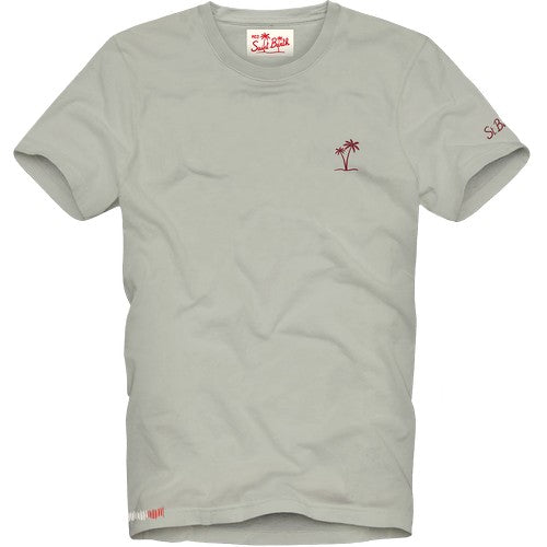T-Shirt Mc2 Saint Barth con Ricamo / Grigio - Ideal Moda