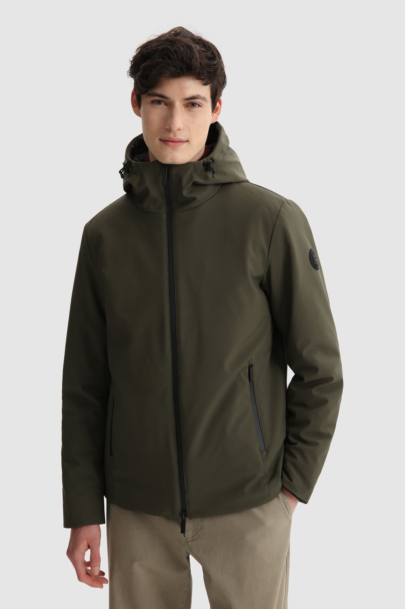 Giacca Woolrich in soft shell / Verde - Ideal Moda