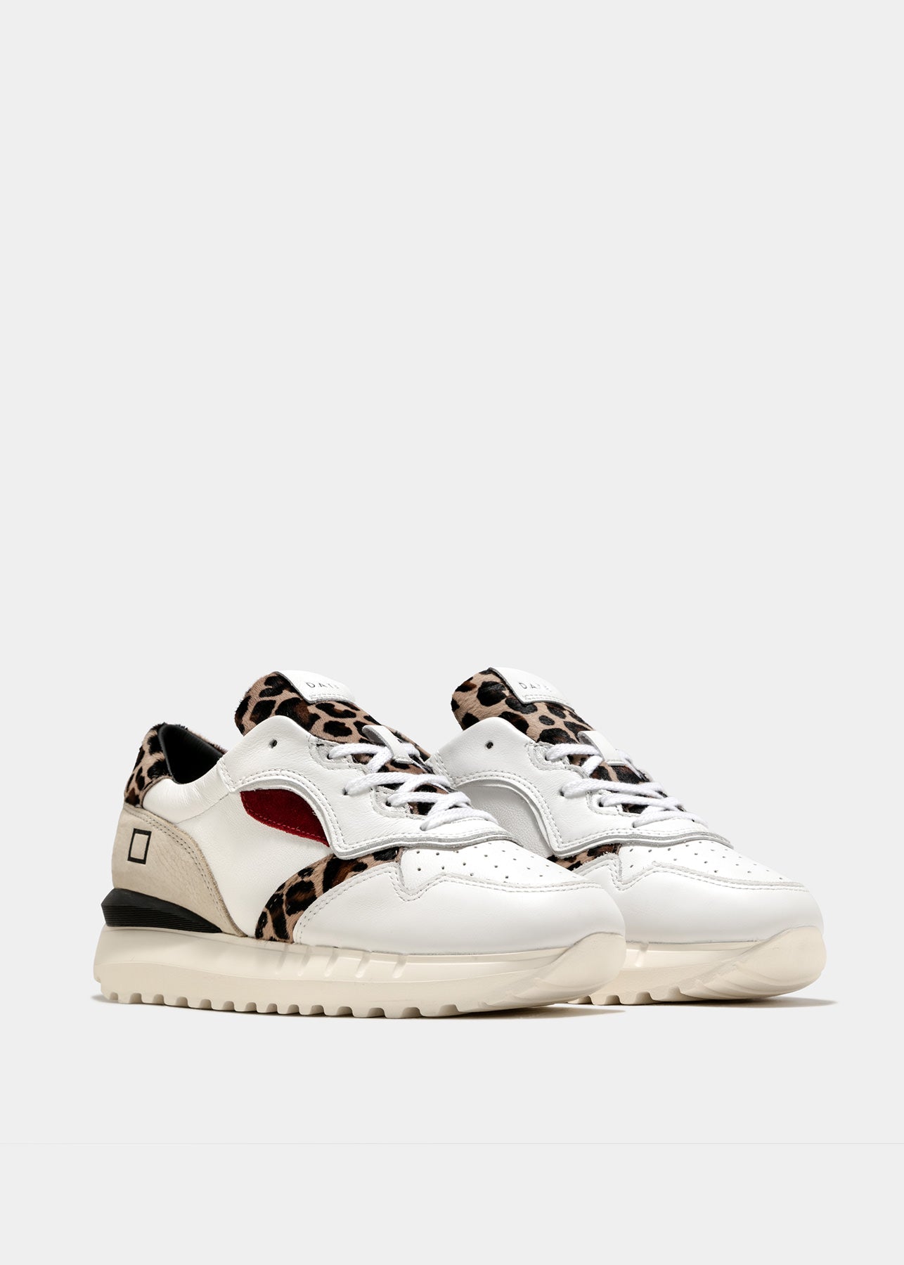 Sneaker DATE Luna Animalier / Bianco - Ideal Moda