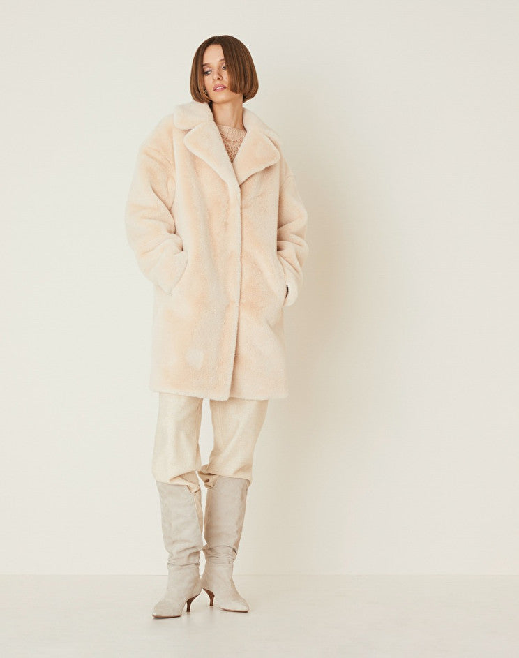 Cappotto in Ecopelliccia Manila Grace / Bianco - Ideal Moda