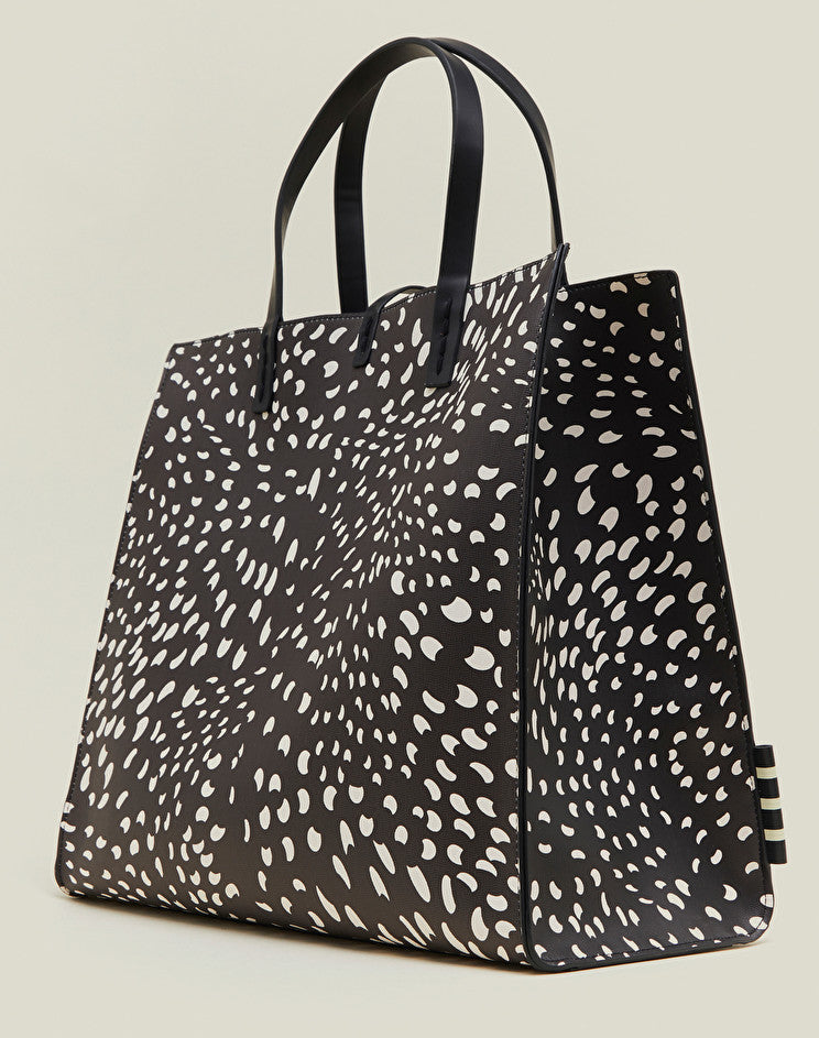 Borsa Felicia con Stampa a Pois Manila Grace / Nero - Ideal Moda