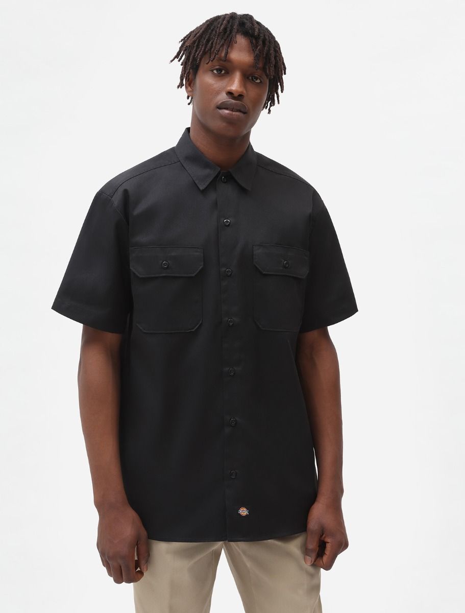 Camicia Work Shirt con Logo Dickies / Nero - Ideal Moda