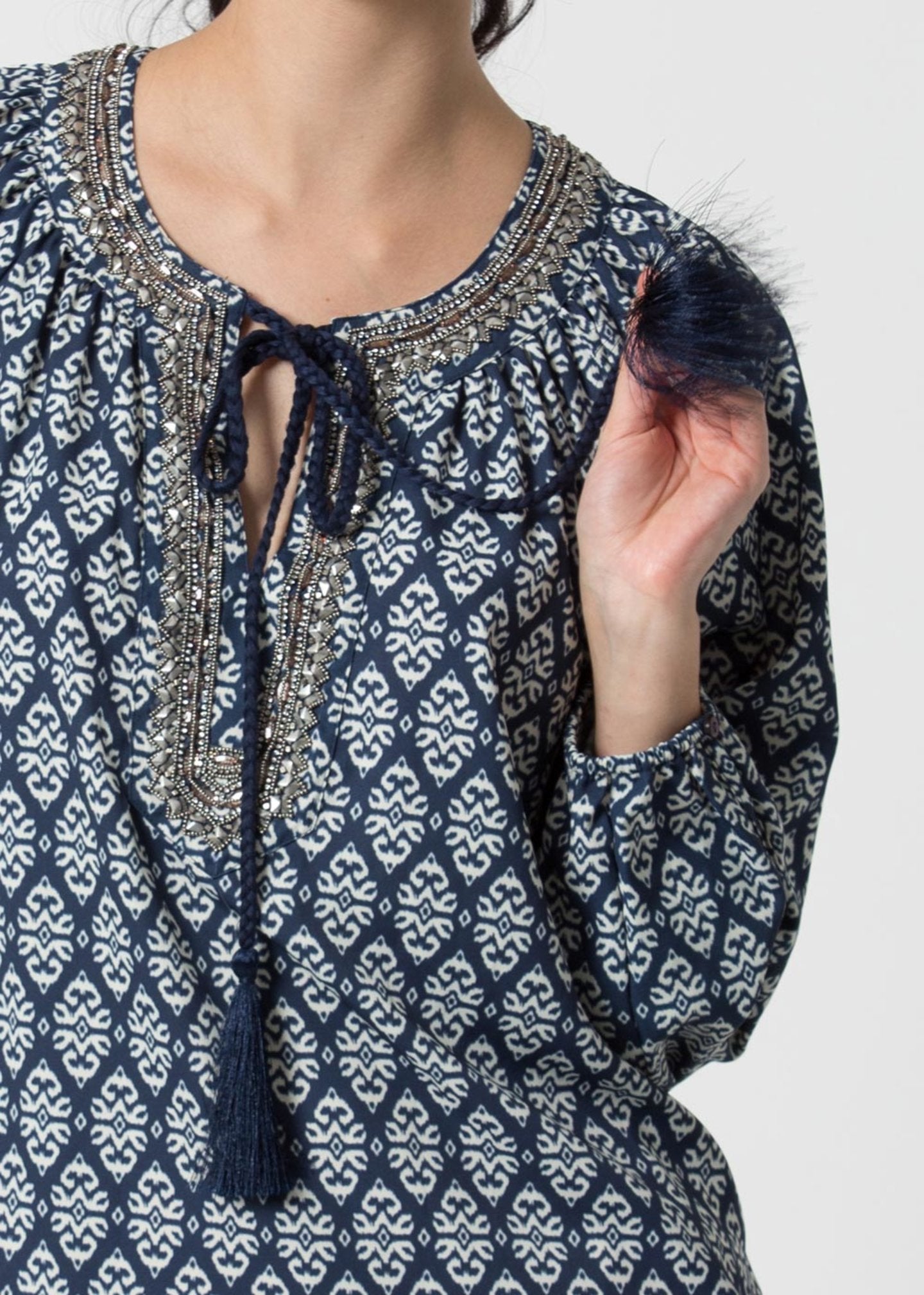 Blusa Kocca a Fantasia / Blu - Ideal Moda