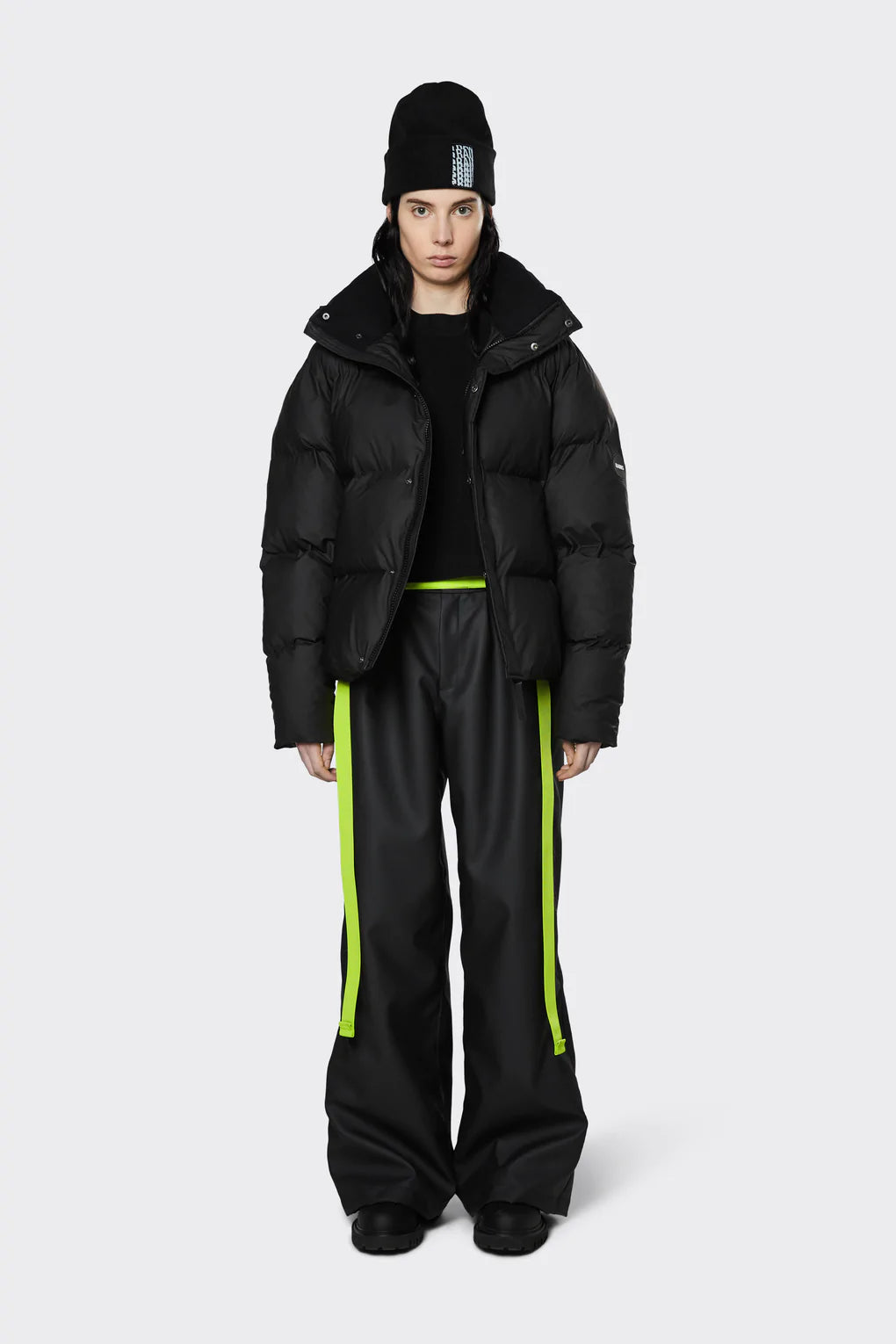Giubbino Boxy Puffer Rains / Nero - Ideal Moda