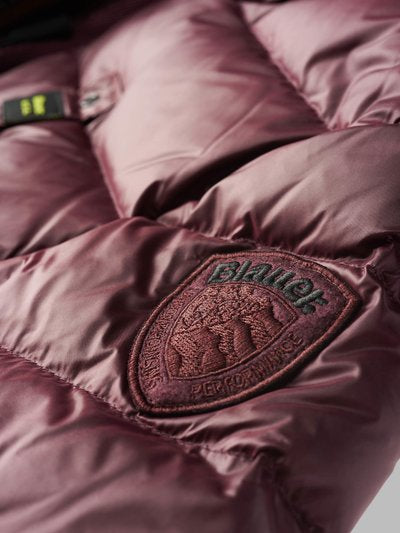 Giubbino Lungo con Logo Blauer / Bordeaux - Ideal Moda