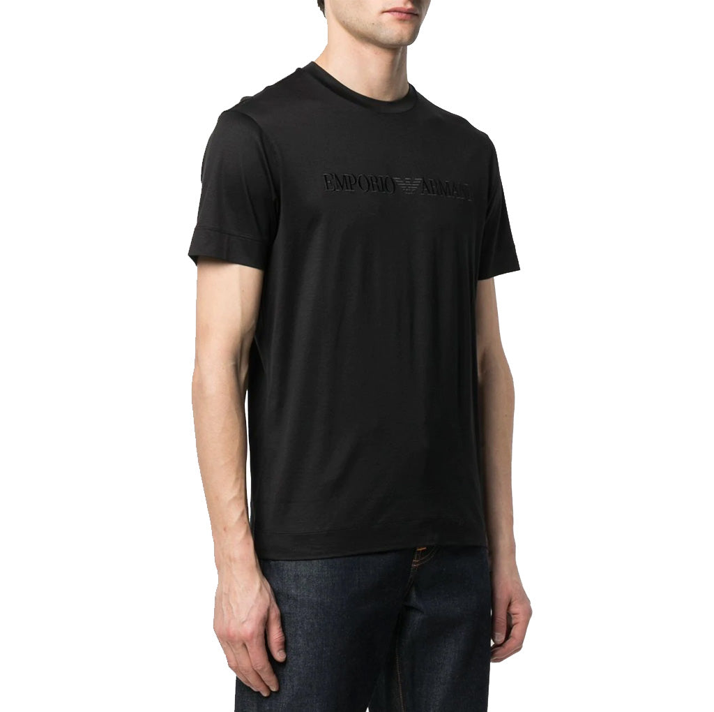 T-shirt con ricamo / Nero - Ideal Moda