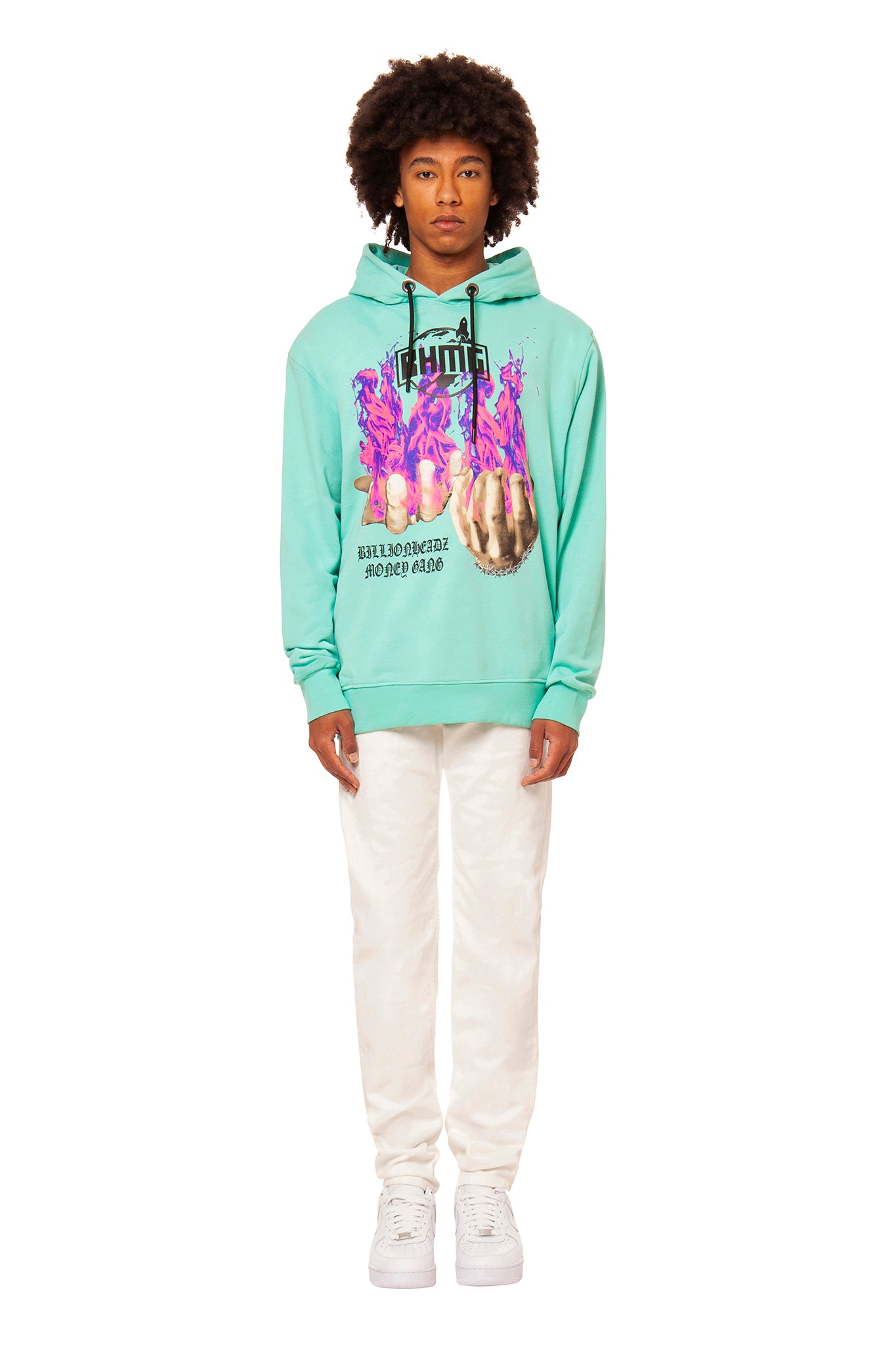 Felpa Unisex con stampa / Verde - Ideal Moda