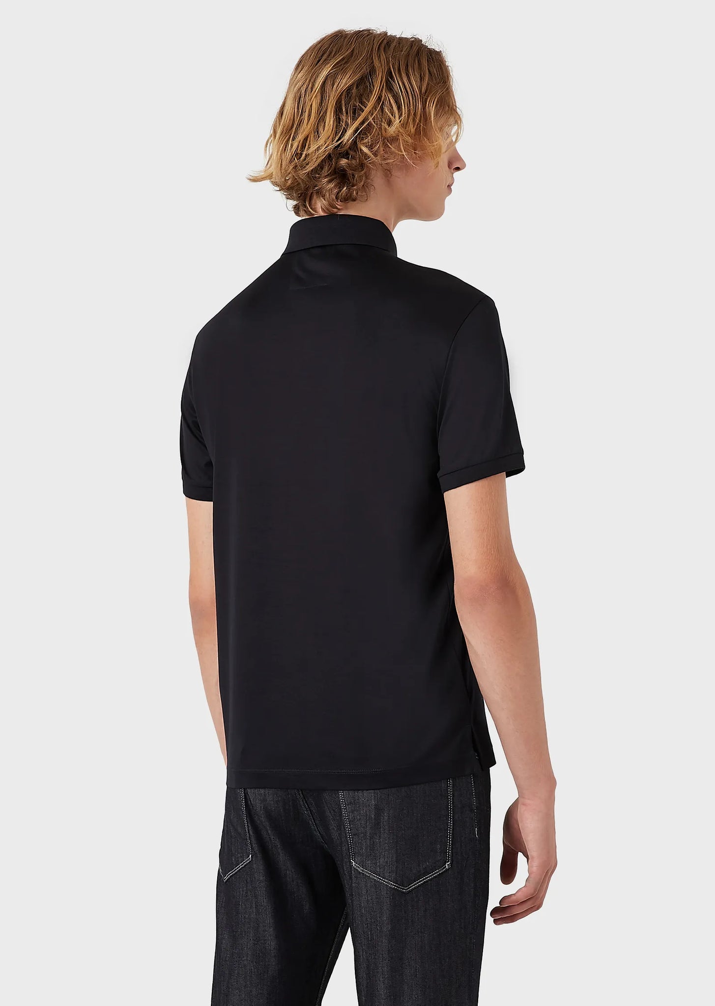 Polo in Jersey con Logo Emporio Armani / Blu - Ideal Moda