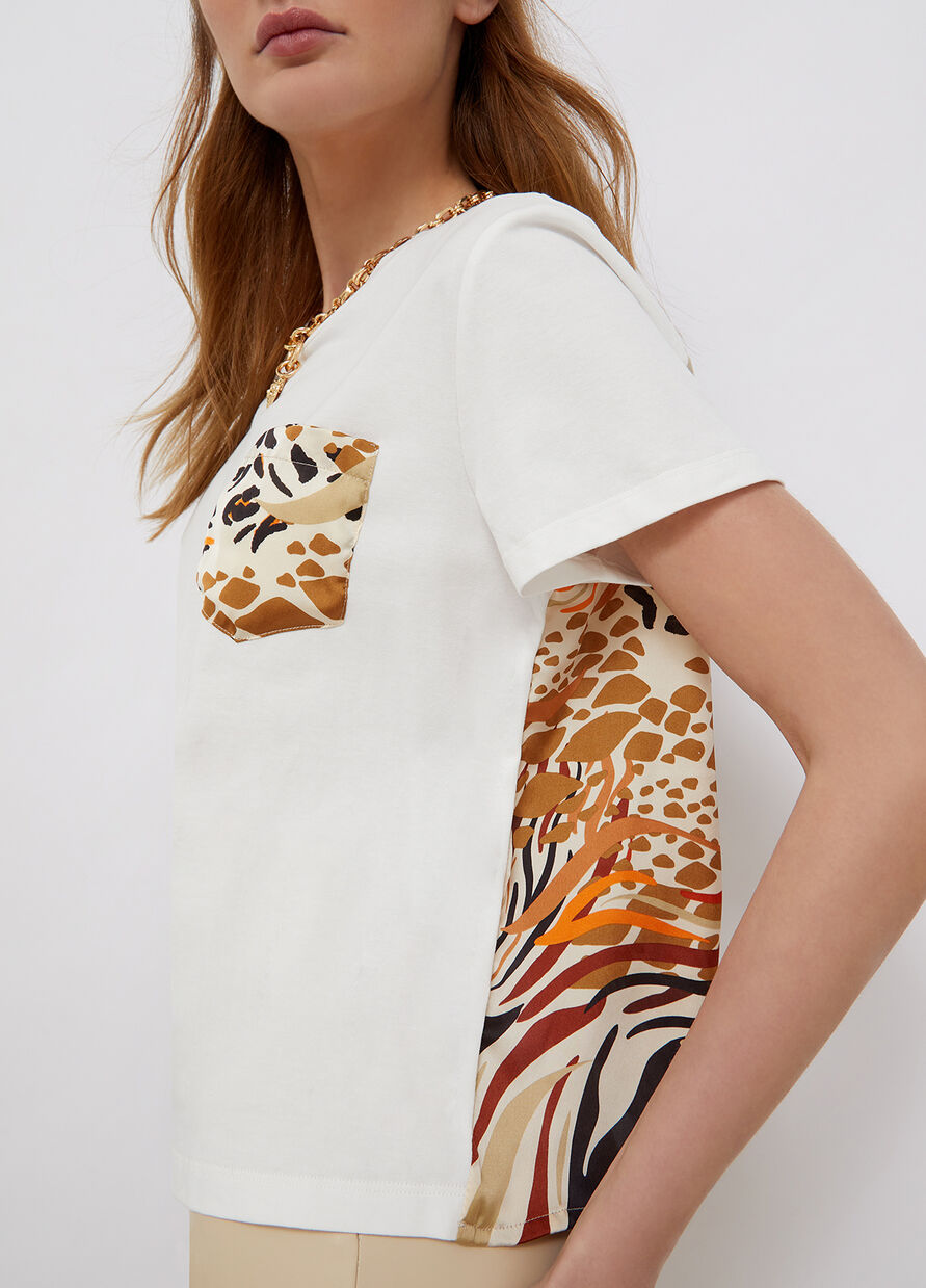 T-Shirt Liu Jo con dettagli / Bianco - Ideal Moda