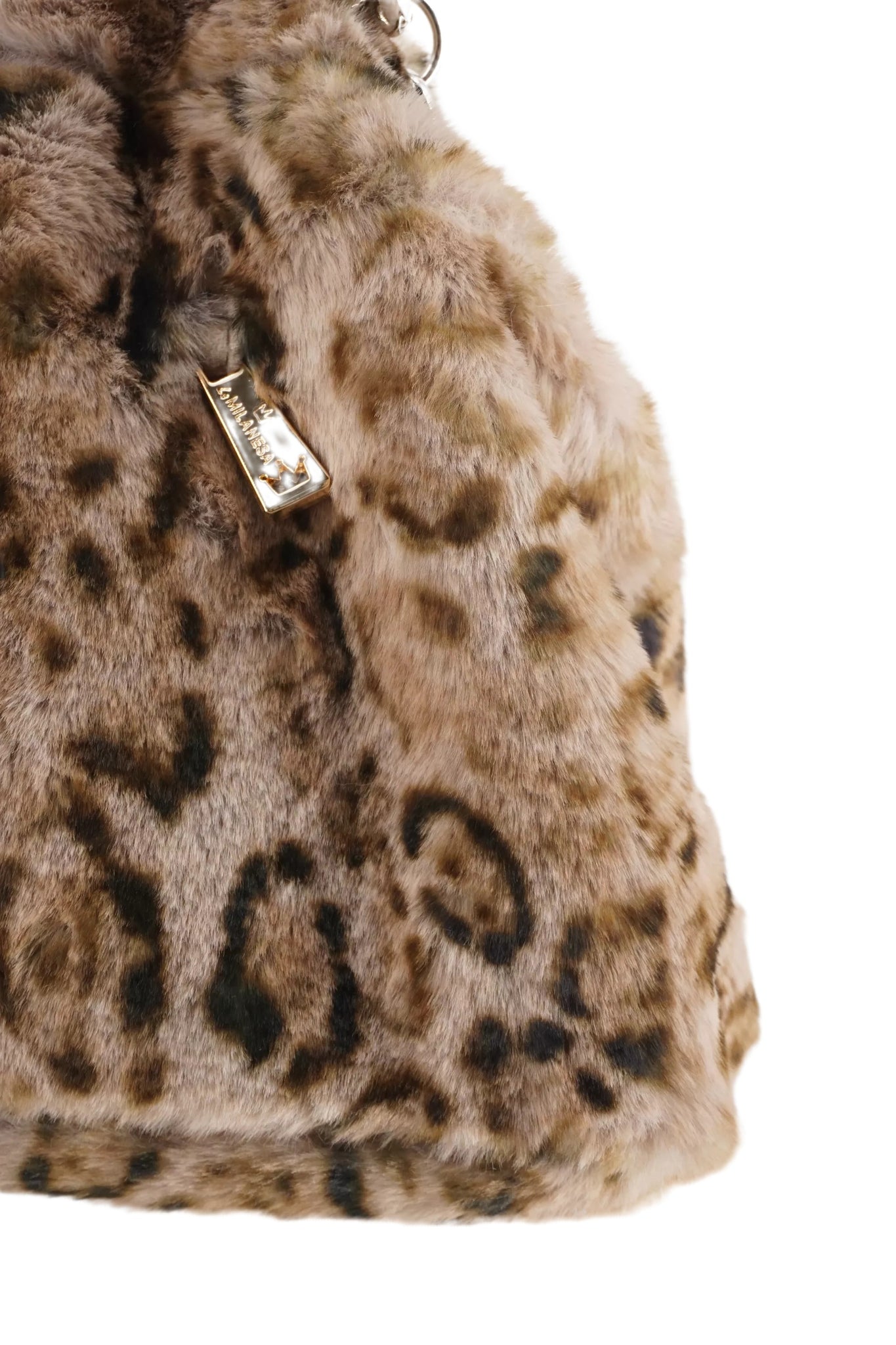 Borsa con Ecopelliccia Animalier La Milanesa / Multicolor - Ideal Moda