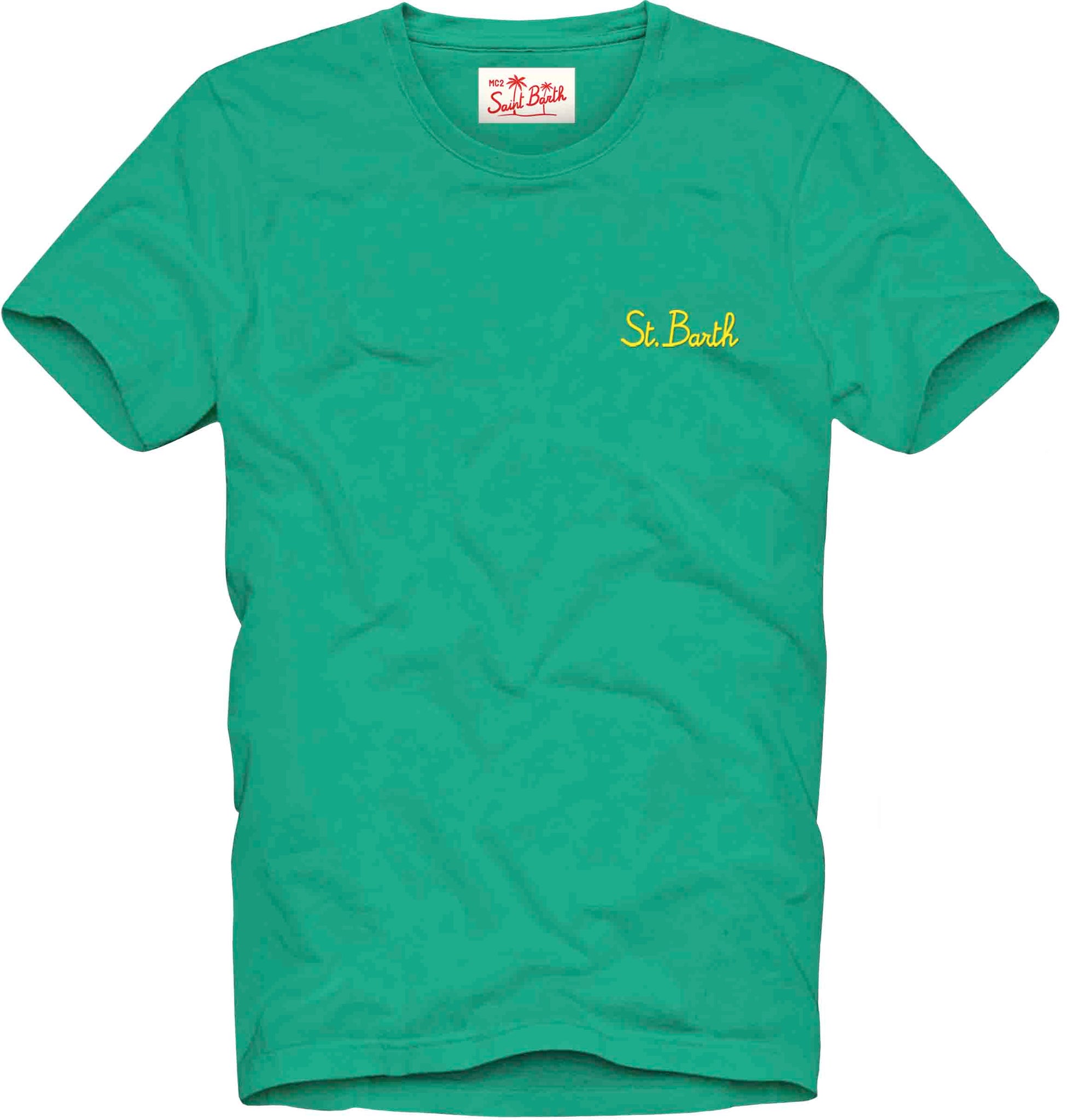 T-shirt con ricamo / Verde - Ideal Moda