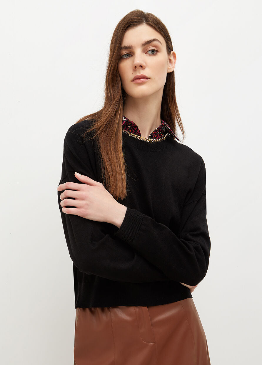 Maglia con Dettaglio Liu Jo / Nero - Ideal Moda