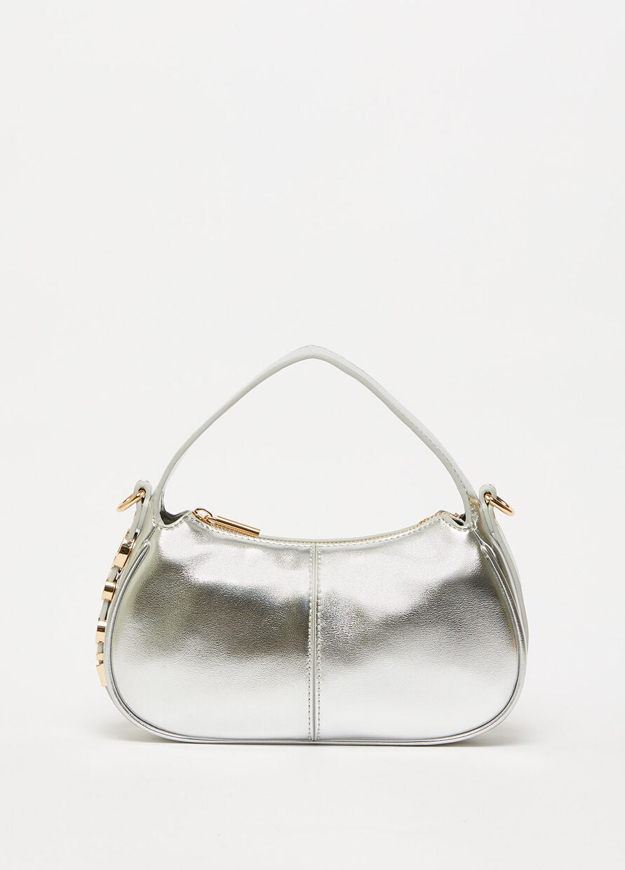Borsa a Mano Laminata Liu Jo / Argento - Ideal Moda