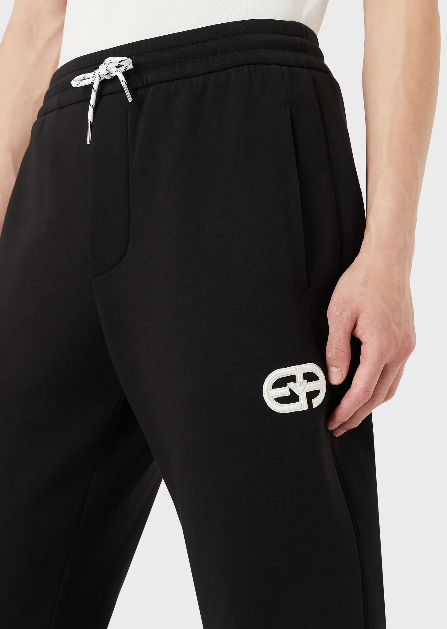 Pantalone Emporio Armani in Tuta / Nero - Ideal Moda
