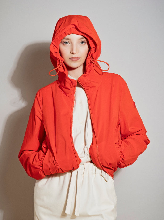 Parka in Sorona e Water Repellent / Rosso - Ideal Moda