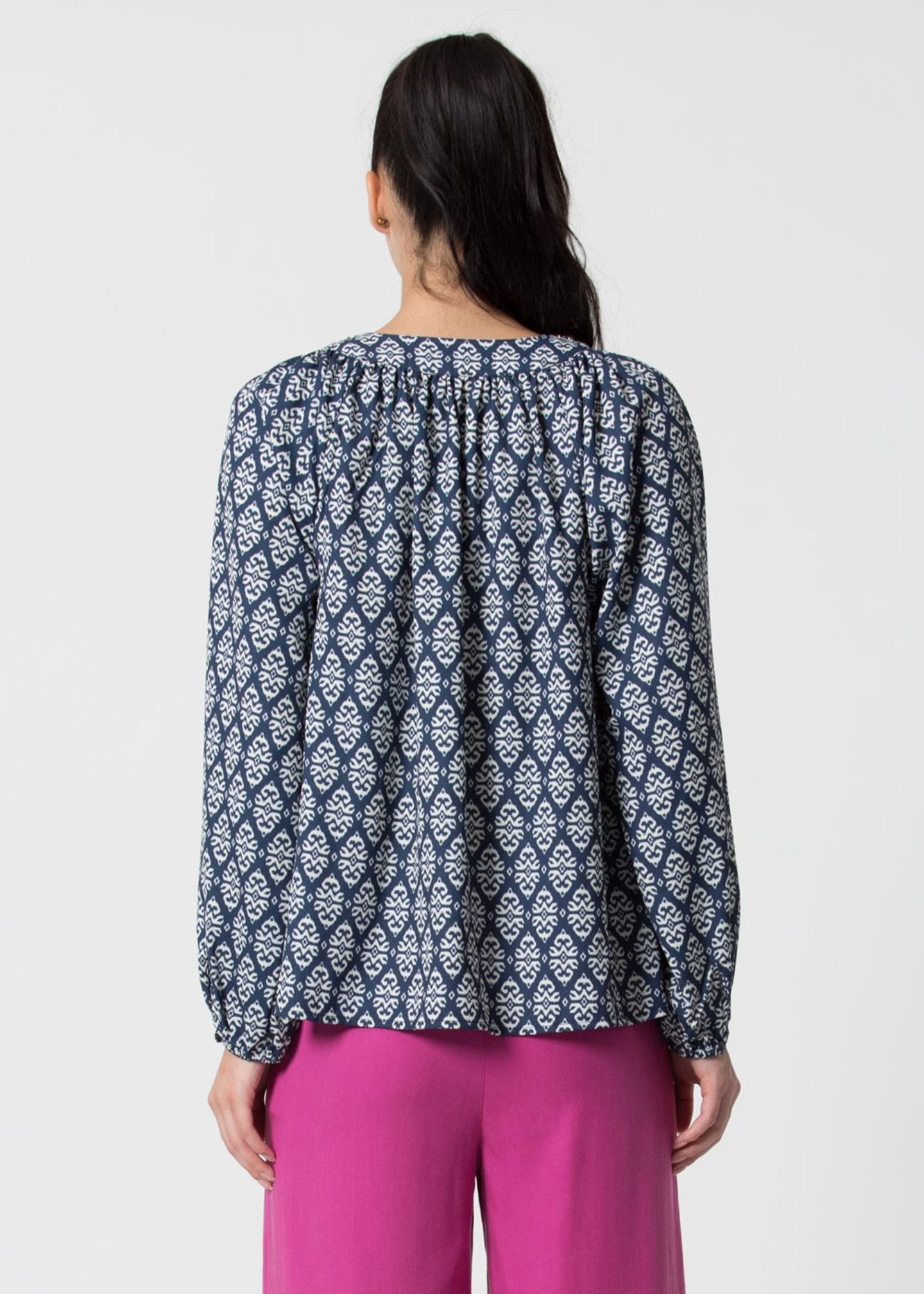 Blusa Kocca a Fantasia / Blu - Ideal Moda