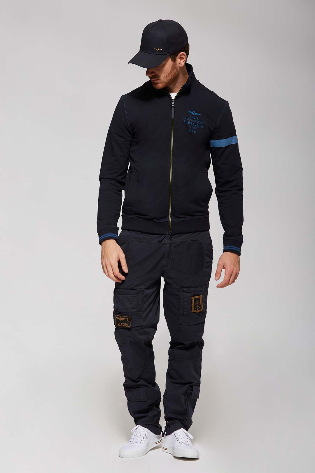 Felpa Full Zip  / Blu - Ideal Moda