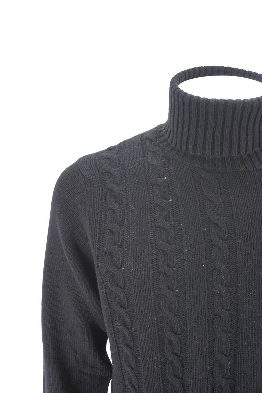 Maglia Daniele Alessandrini a collo alto / Nero - Ideal Moda
