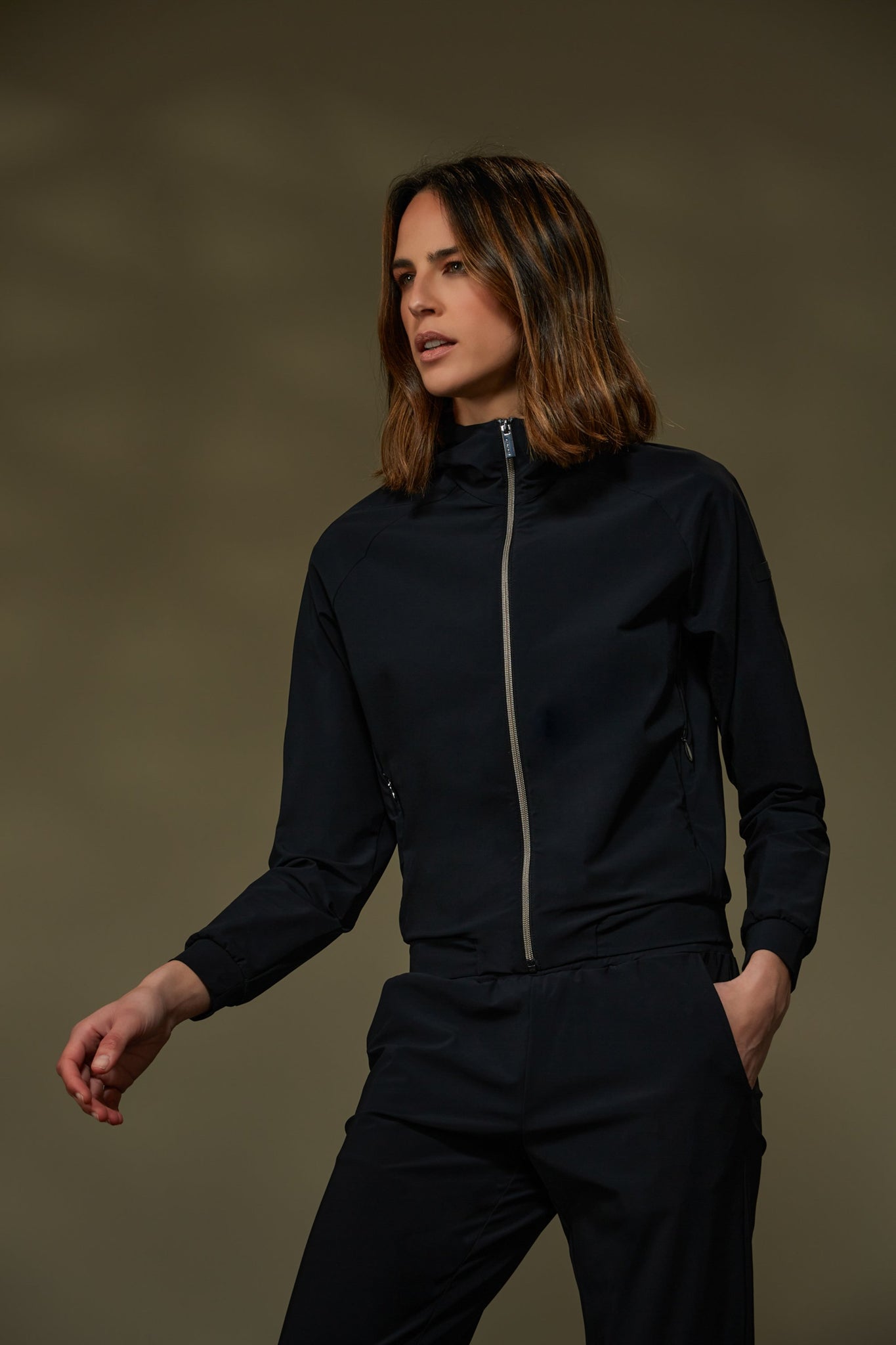 Giacca Summer Fleece Hood Lady / Nero - Ideal Moda