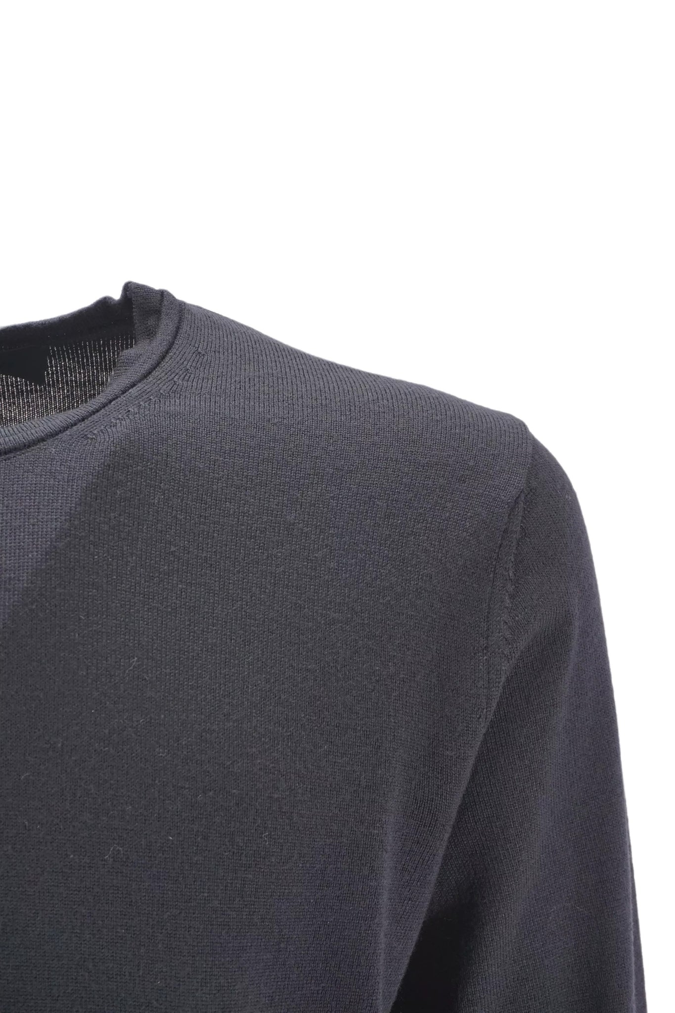 Maglia Girocollo in Lana Vneck / Nero - Ideal Moda