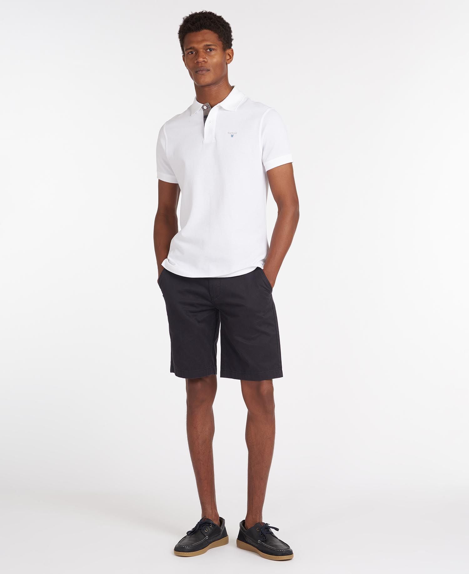 Tartan Pique Polo / Bianco - Ideal Moda