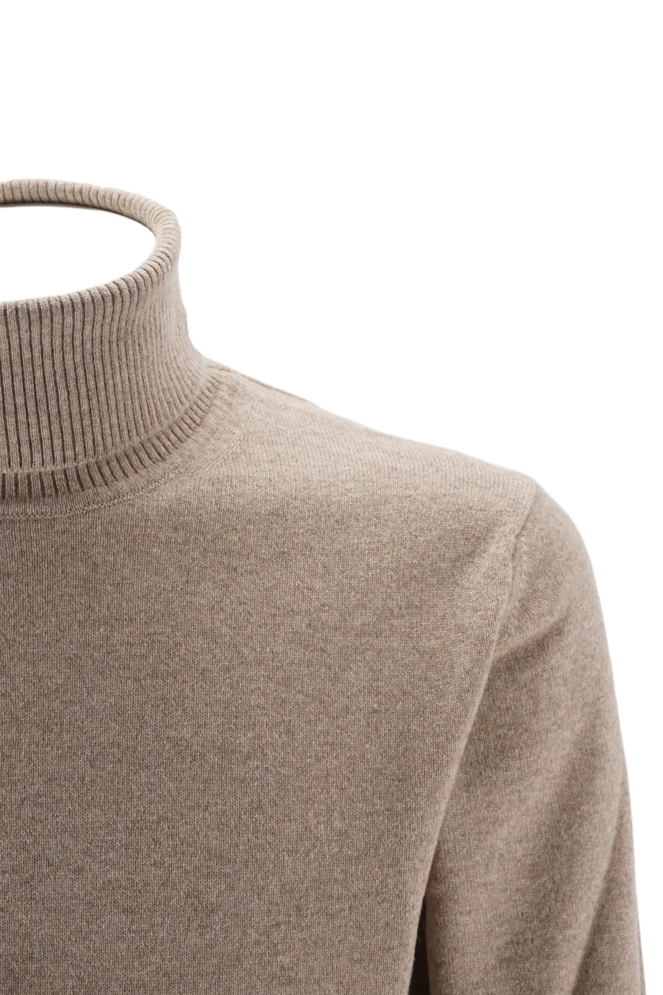 Maglia a Collo Alto in Cashmere Riciclato Daniele Fiesoli / Beige - Ideal Moda