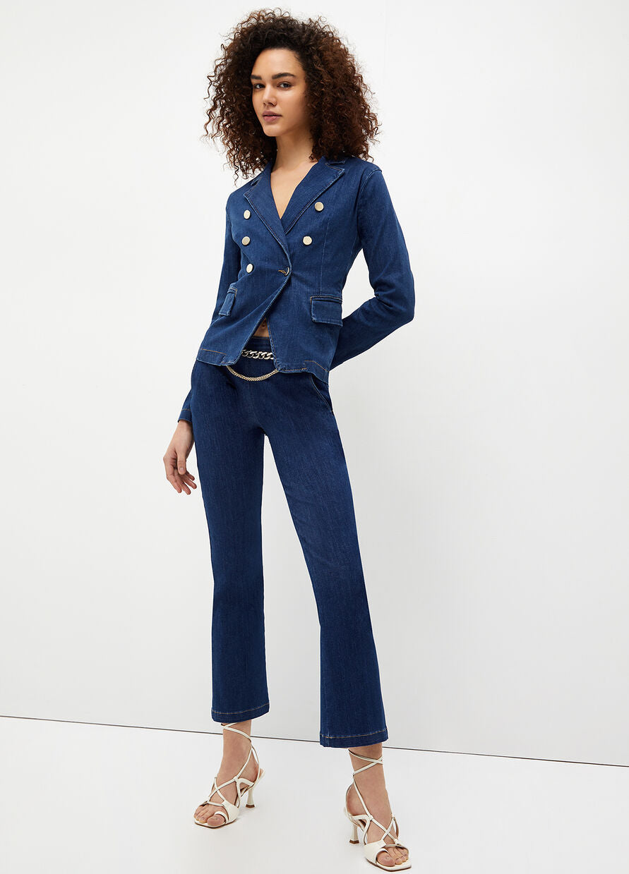 Jeans Cropped con Accessorio Liu Jo / Jeans - Ideal Moda