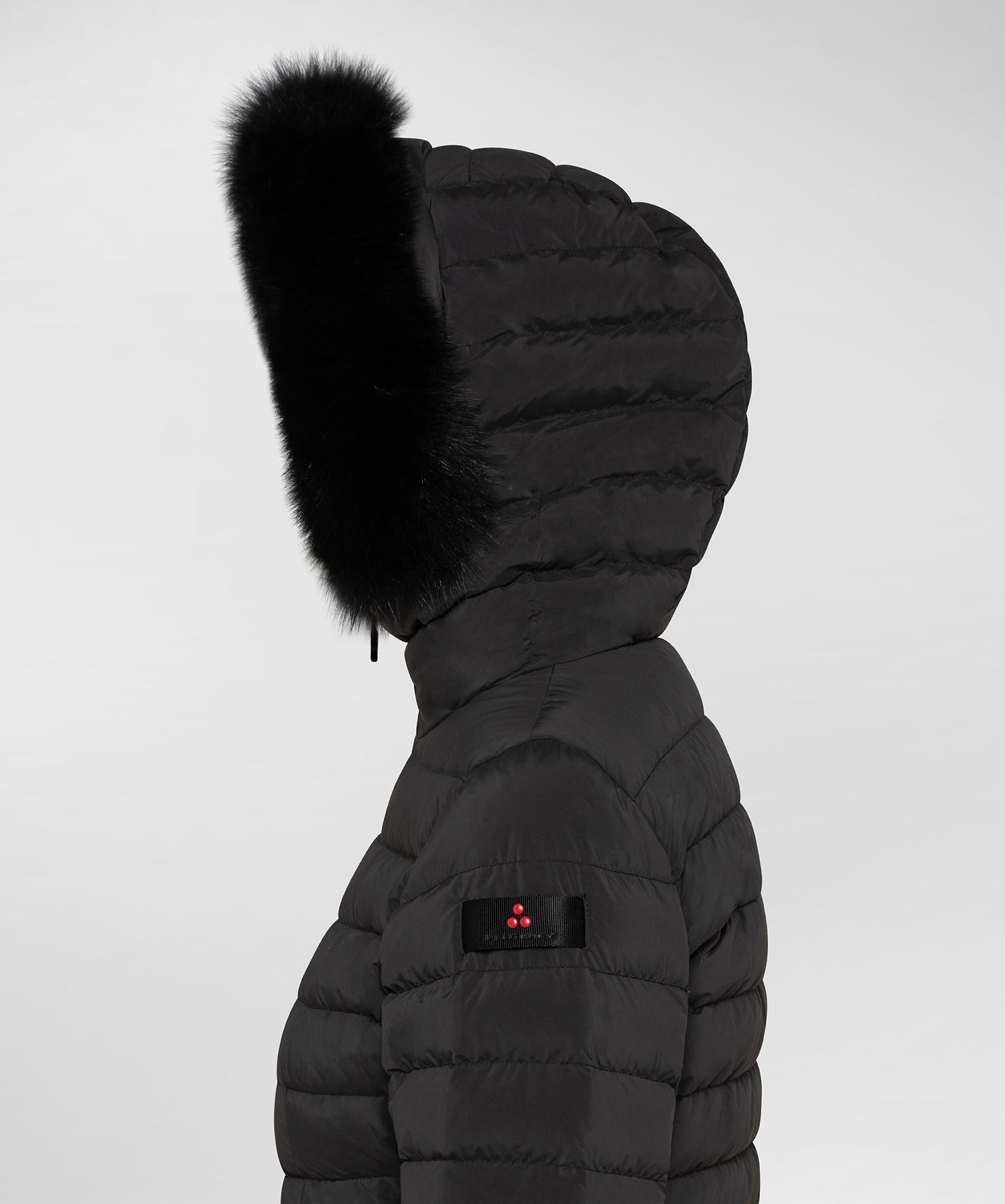 Piumino Peuterey Slim con Pelliccia / Nero - Ideal Moda
