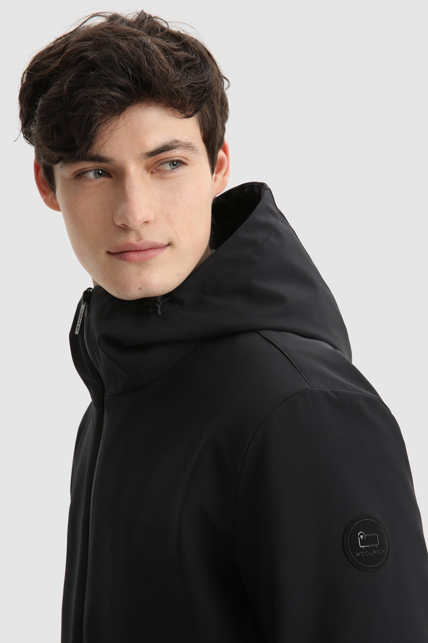 Giacca Woolrich in soft shell / Nero - Ideal Moda