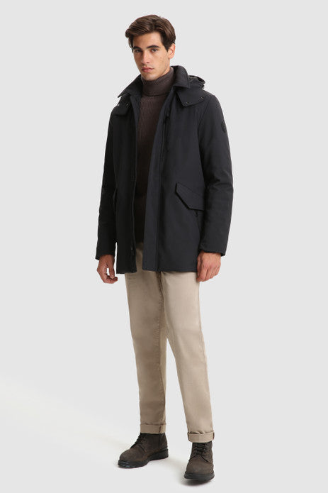 Giacca Woolrich in soft shell / Nero - Ideal Moda