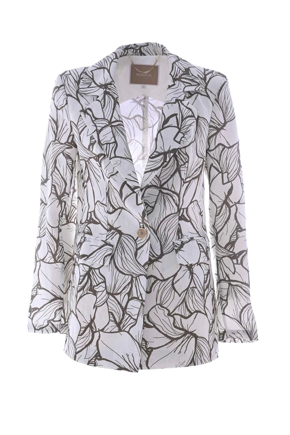 Giacca con Fantasia Kocca / Bianco - Ideal Moda