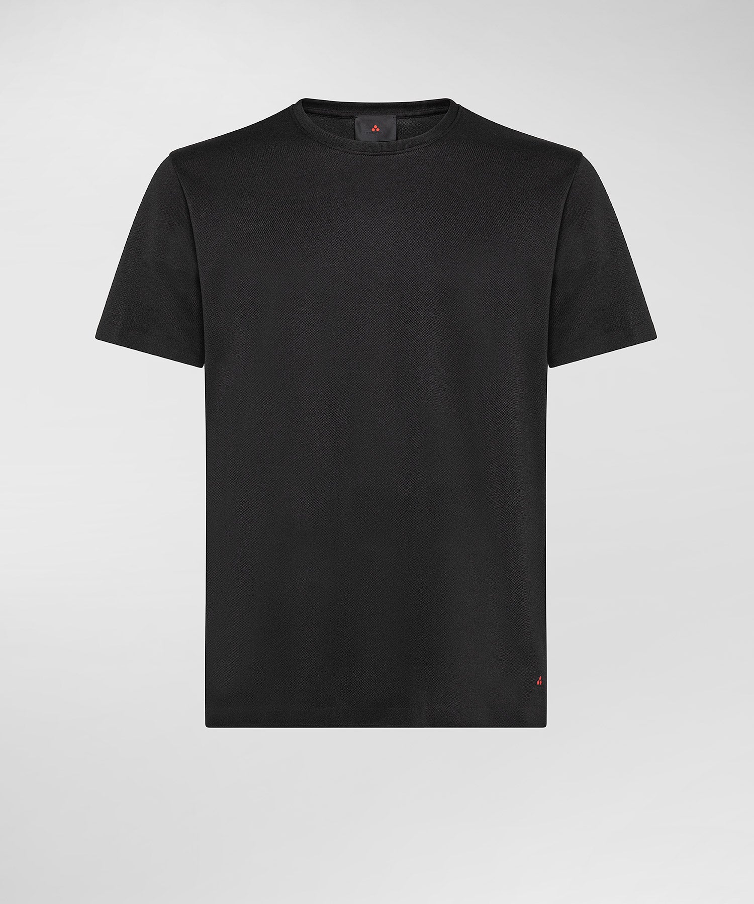 T-Shirt in Piquet Tecnico e Morbido / Nero - Ideal Moda