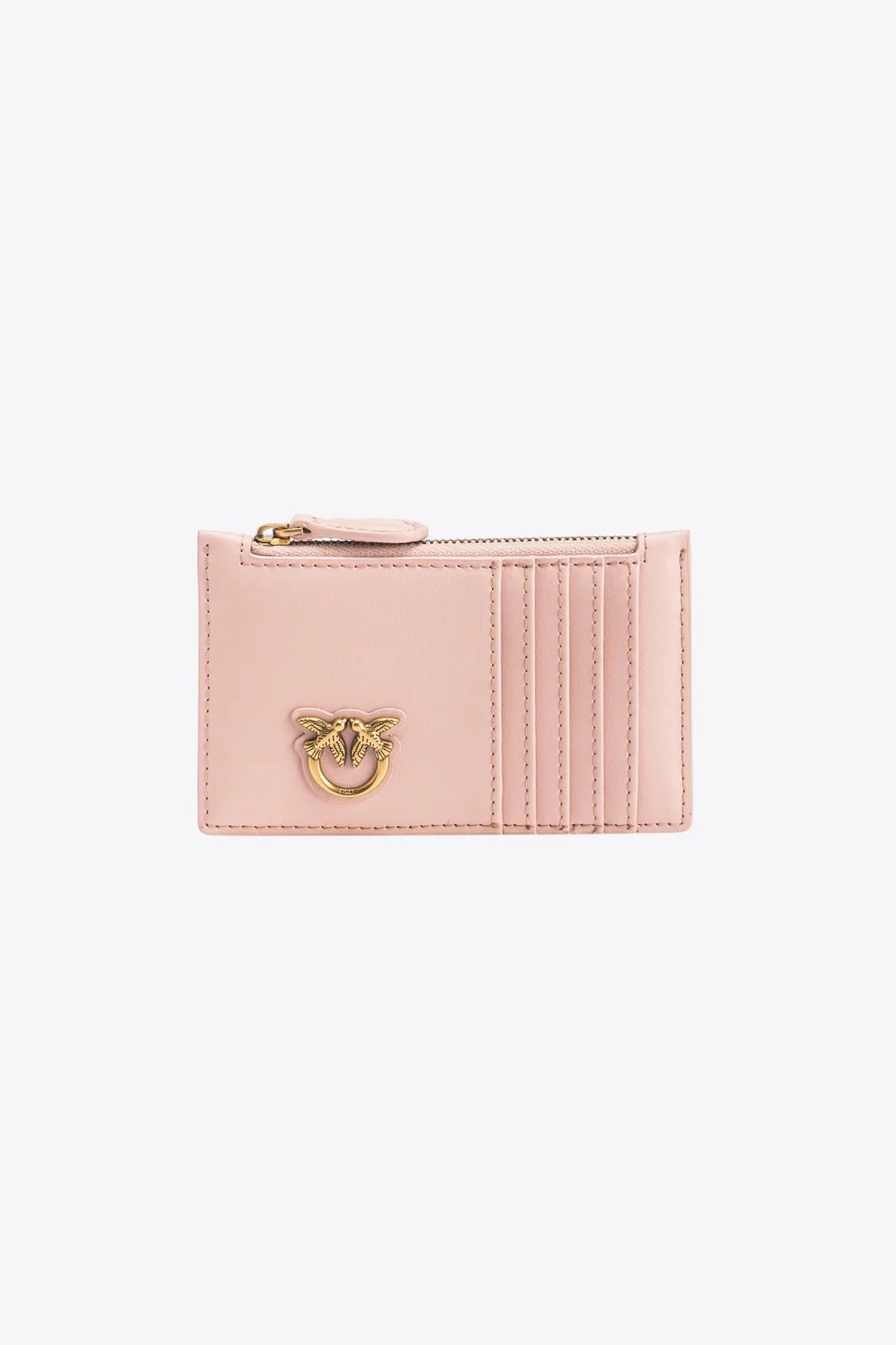 Porta Carte con Zip e Logo Pinko / Cipria - Ideal Moda