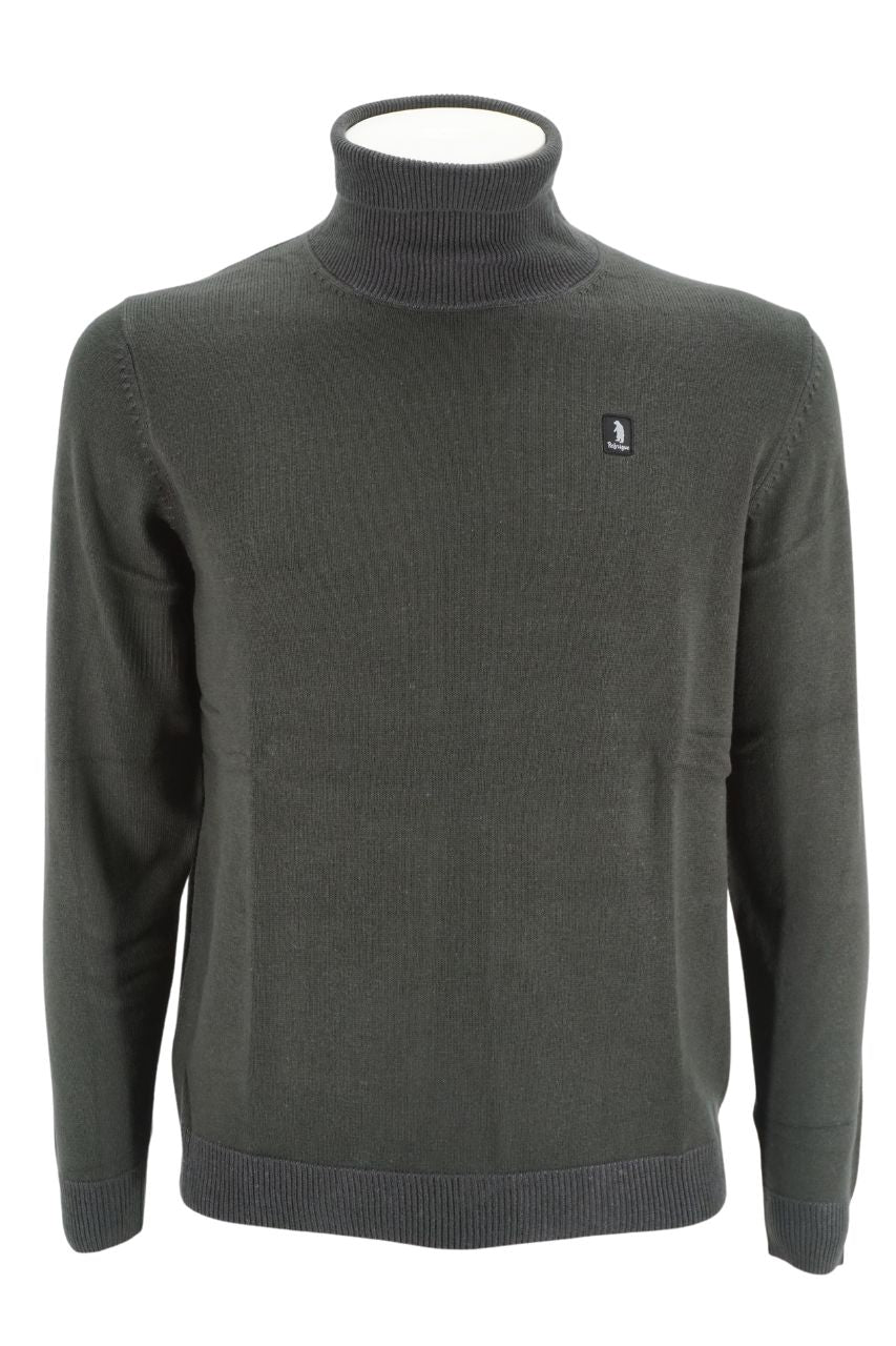 Maglia a Collo Alto con Logo Refrigue / Verde - Ideal Moda