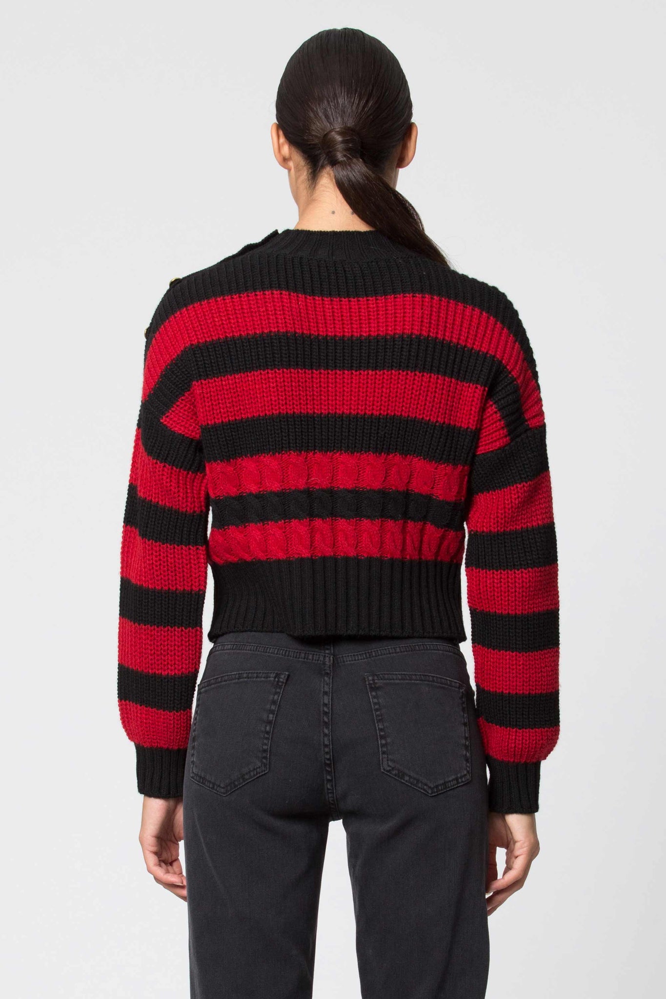 Maglia con Fantasia a Righe Kocca / Rosso - Ideal Moda