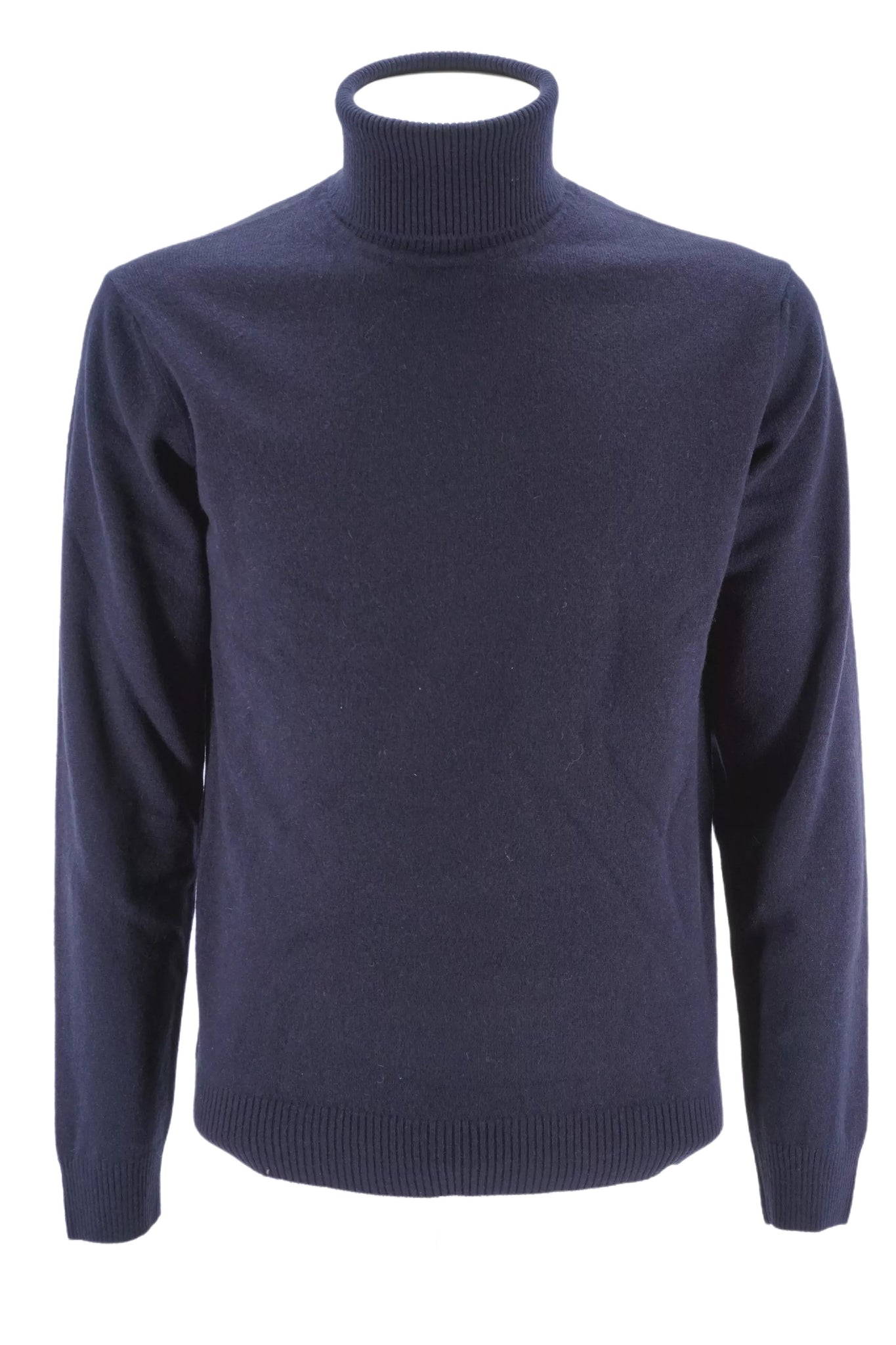 Maglia a Collo Alto in Cashmere Riciclato Daniele Fiesoli / Blu - Ideal Moda