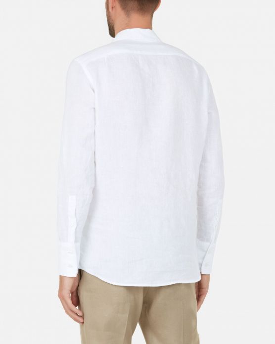 Camicia con plastron / Bianco - Ideal Moda