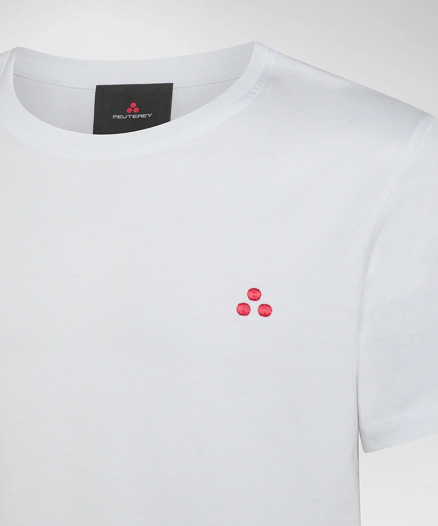 T-Shirt con Logo Ricamato Peuterey / Bianco - Ideal Moda