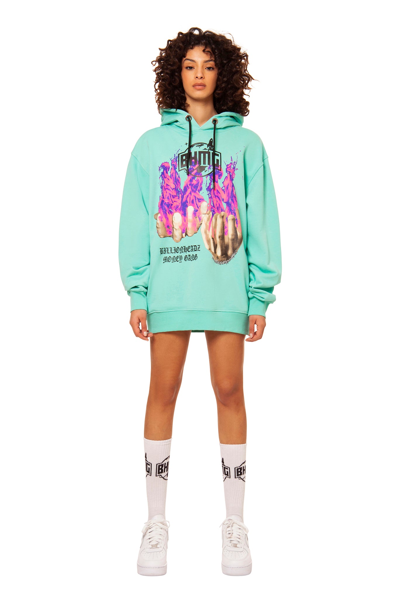 Felpa Unisex con stampa / Verde - Ideal Moda