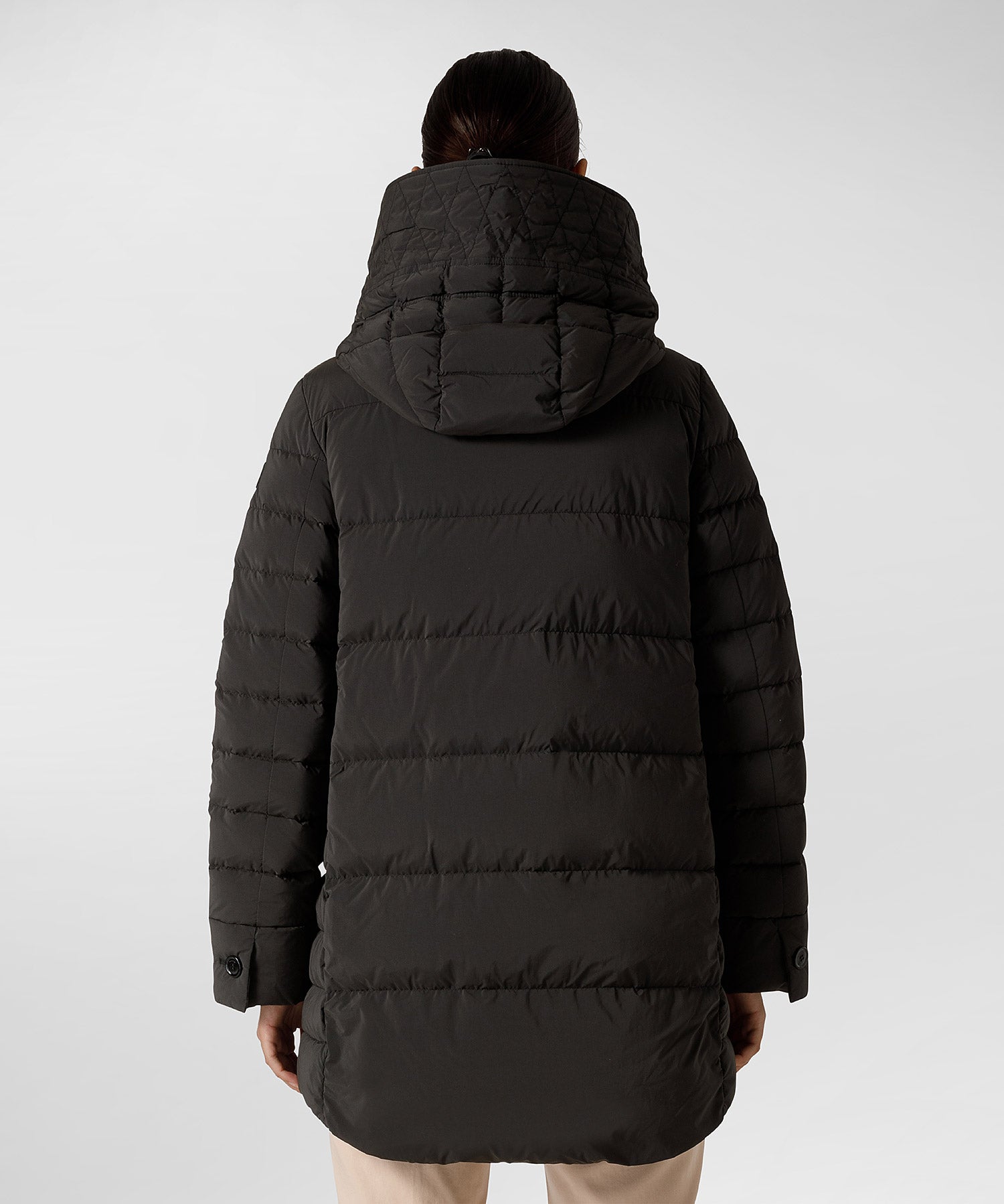 Piumino Peuterey Lungo con Pelliccia / Nero - Ideal Moda