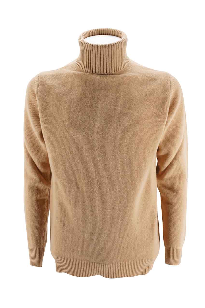 Maglia Daniele Alessandrini a collo alto / Beige - Ideal Moda