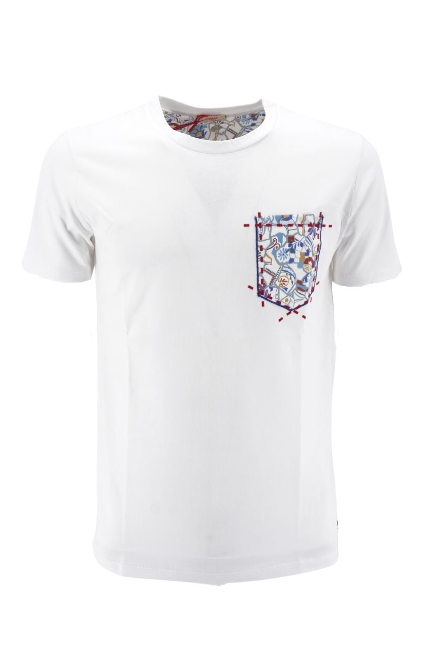 T-Shirt Bob con Taschino / Bianco - Ideal Moda