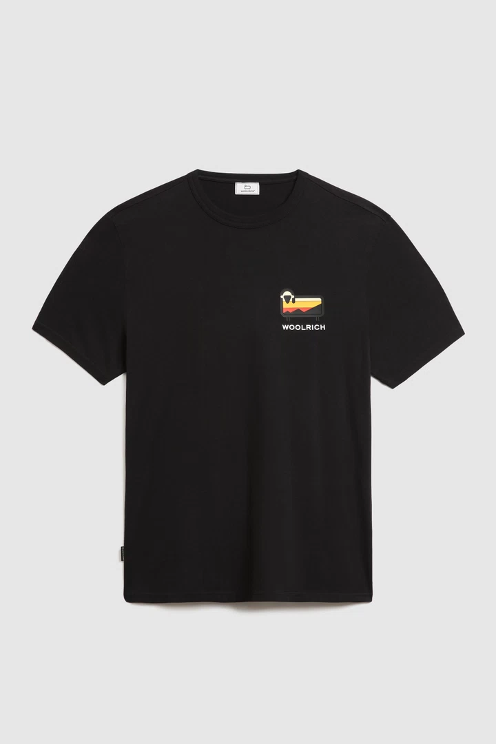 T-Shirt Woolrich con Logo Sheep / Nero - Ideal Moda