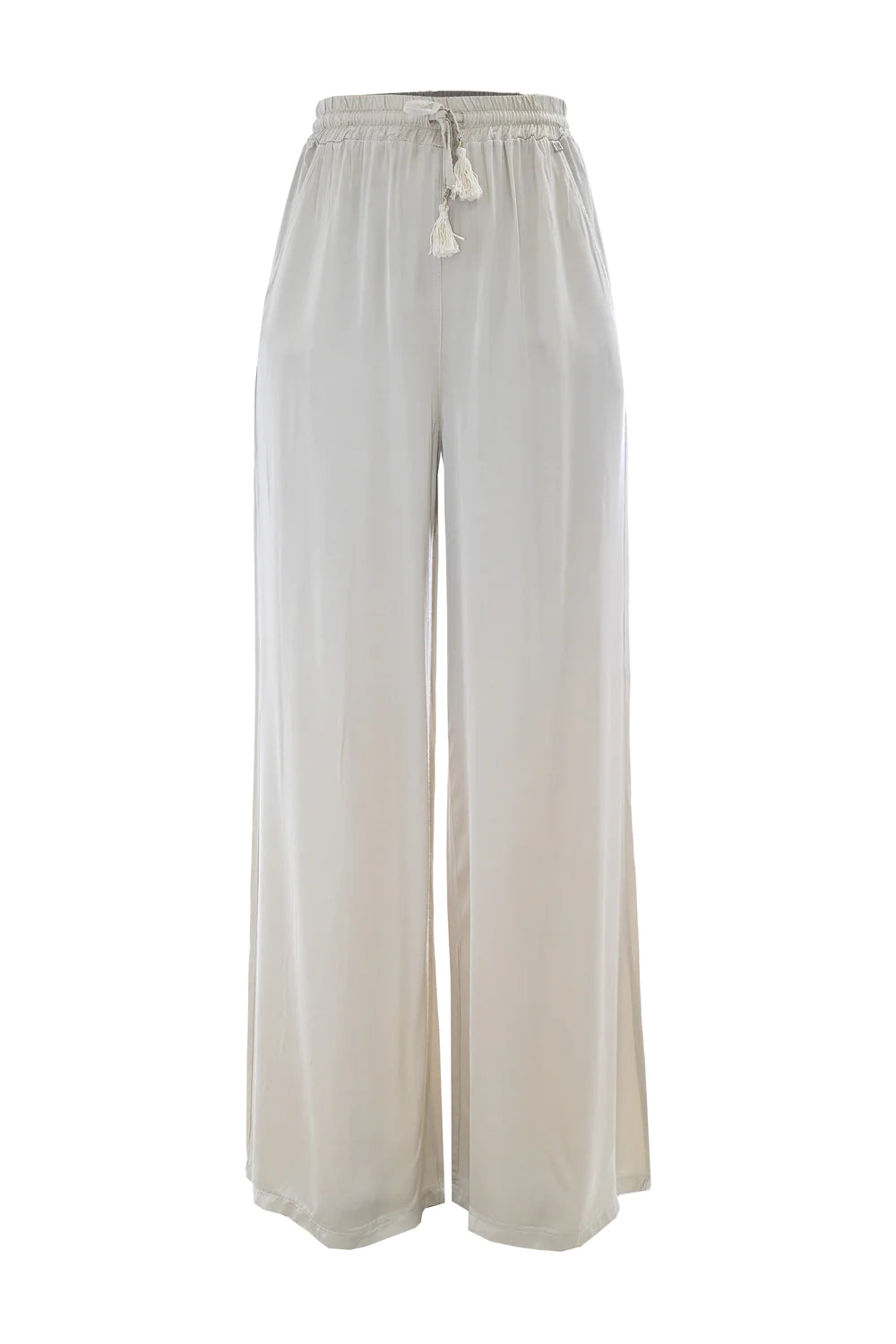 Pantalone Palazzo con Coulisse Kocca / Beige - Ideal Moda