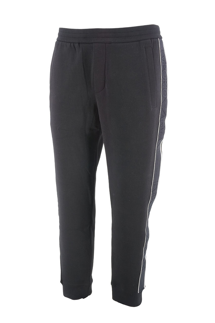 Pantalone Emporio Armani con banda laterale / Nero - Ideal Moda